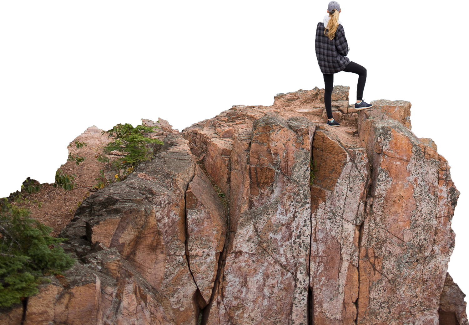 Girl on a rock